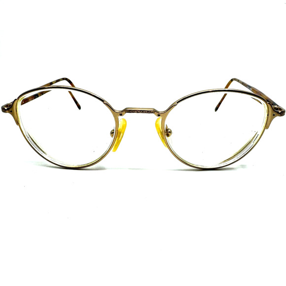 Logo Paris France 663 730 46-20-130 Gold Brown Full Rim Eyeglasses Frame H9818 - Picture 1 of 7